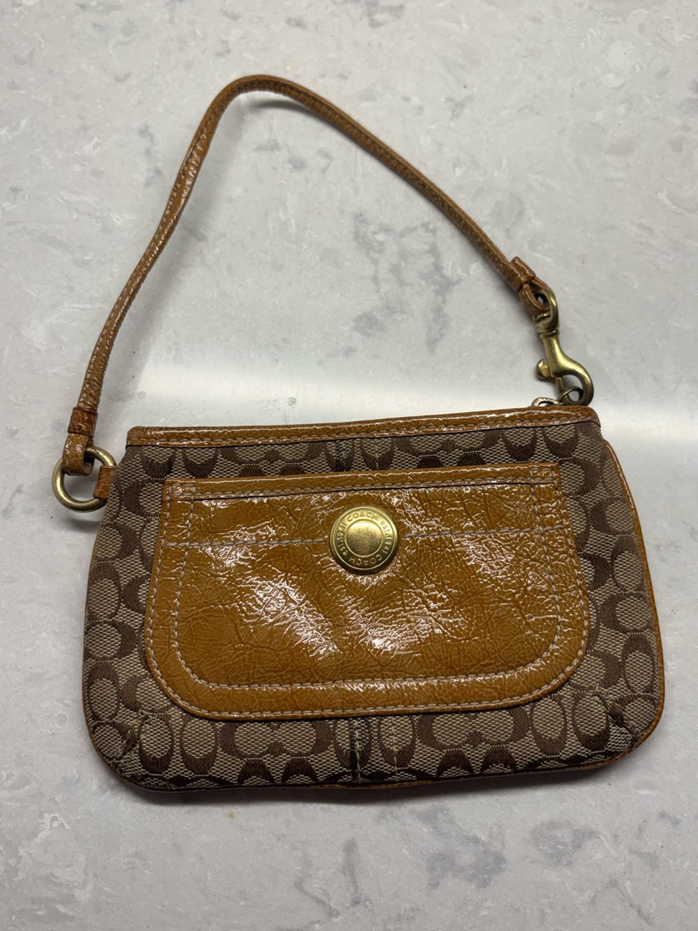 Coach Canvas Wristlet
